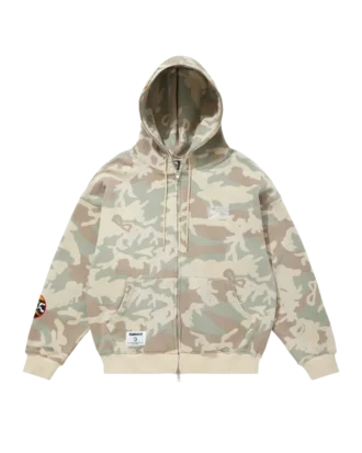 Baumwoll-Hoodie mit durchgehendem Reißverschluss