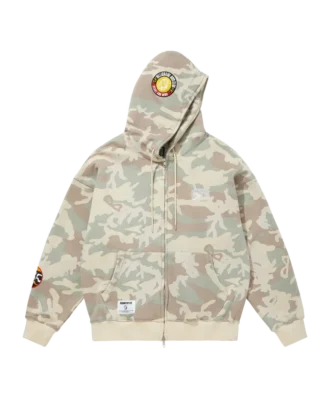 Baumwoll-Hoodie mit durchgehendem Reißverschluss