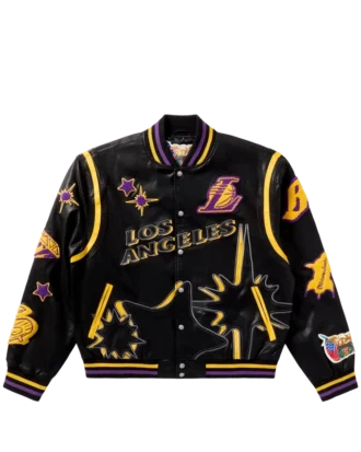 BBC x Jeff Hamilton Lakers Varsity-Jacke