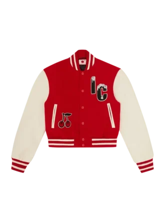Cherry-Varsity-Jacke für Damen