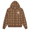 Chocolate Waffle Kapuzenjacke mit durchgehendem Reißverschluss