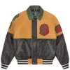 Club Varsity-Jacke aus geknittertem Leder