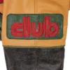 Club Varsity-Jacke aus geknittertem Leder