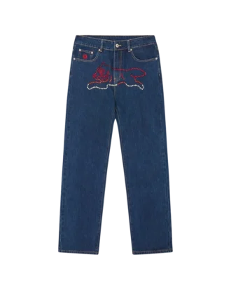Crystal Running Dog Denim-Hose