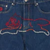 Crystal Running Dog Denim-Hose