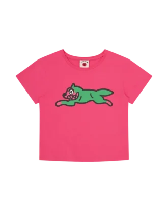 Damen-Baby-T-Shirt mit Running Dog