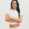 Damen-Baby-T-Shirt mit Schriftzug