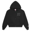 Damen-Kapuzenjacke mit Kristallverzierung und durchgehendem Reißverschluss