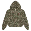 Damen-Kapuzenjacke mit Reißverschluss im Camo-Look