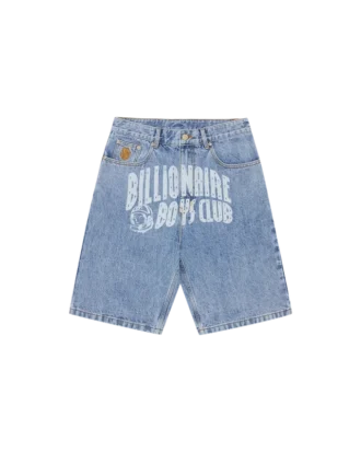Denim-Shorts mit verblasstem Arch Logo