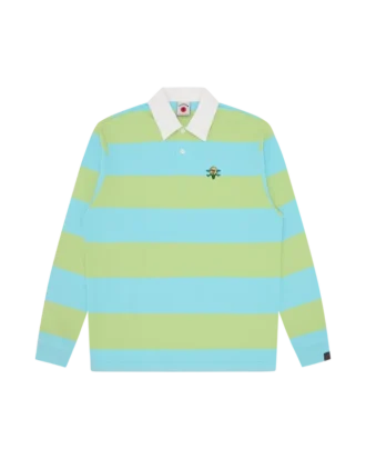 Gestreiftes Langarm-Poloshirt