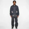 Jeansjacke mit Möwenprint & Stickerei