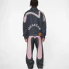 Jeansjacke mit Möwenprint & Stickerei