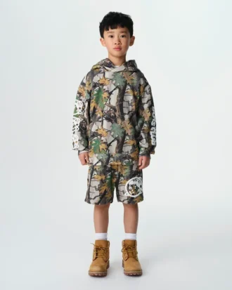 Kids Tree Camo Popover-Kapuzenpullover