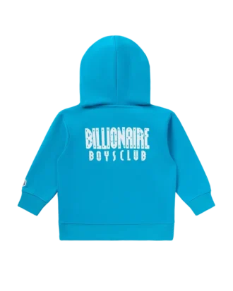 Kinder-Hoodie mit Reißverschluss und geradem Schriftzug