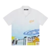 Popeline-Hemd mit Chateau-Print