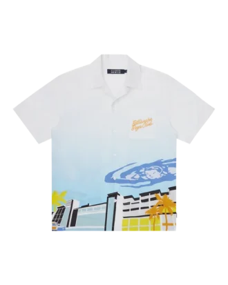Popeline-Hemd mit Chateau-Print