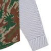 Popeline-Streifenhemd mit halbflächigem Burst-Camo-Print