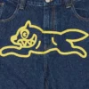 Running Dog Double Scoop Denim-Hose