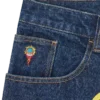Running Dog Double Scoop Denim-Hose
